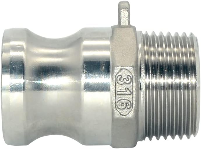 Varmhus F Trash Pump Adapter Male Camlock x Male Pipe Threads Stainless Steel 316 (1") - Image 2